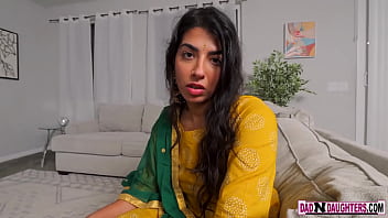 Preview 2 of Roughgays - Teen Feels Nostalgic About Her Cultural Holidays And Her Stepdad Help Fer Feel Better
