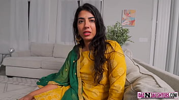 Preview 1 of Roughgays - Teen Feels Nostalgic About Her Cultural Holidays And Her Stepdad Help Fer Feel Better