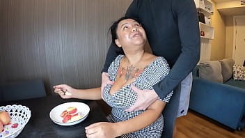 Preview 4 of Cop Forced Hd - Busty Asian Breastfeeding Explosive Handjob and Interracial Sex