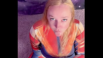 Preview 2 of 15 Year Ka Rafe - Captain Marvel rides an ebony dildo