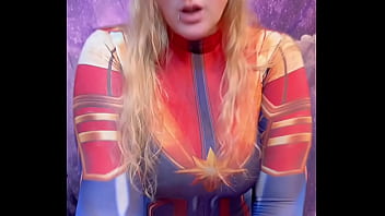 Preview 4 of 15 Year Ka Rafe - Captain Marvel rides an ebony dildo