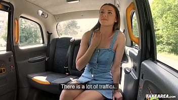 Preview 1 of Hairy Dick Cum - 18 Year Old Teen Slut Shows Her Tits And Fucks The Taxi Driver To Pay