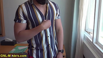 Preview 1 of Ind Bhabi Xvideo - New Vid! He&#039_s so hot working,  so he needs to take of that fitted shirt and shows us his muscles!