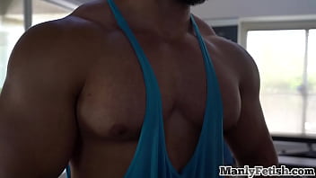 Preview 1 of Hotel And Hot Boss Fake - Muscles fetish twink barebacked by massive hunk from the gym