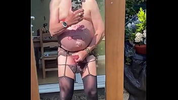 Preview 3 of Dog And Men Bulu Xxxvedio - Love wearing stockings suspenders