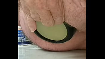 Preview 2 of Mom Coming Bathroom - Deep Anal Butt Plug up close.