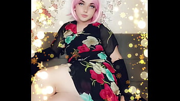 Preview 3 of White Boy Fuck Her So Hard - Hot Femboy in Cute Dress Shows Off Sexy White Legs  | Crossdresser Vibes