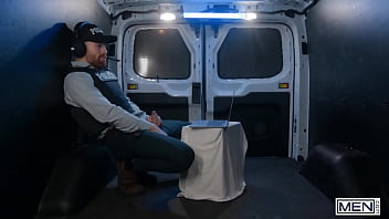Preview 1 of Tamil Actress Sexy Vedio - Bearded Officer Olivier Robert Lets Malik Delgaty Pound His Eager Ass &amp_ Give Him A Facial - MEN