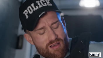 Preview 4 of Tamil Actress Sexy Vedio - Bearded Officer Olivier Robert Lets Malik Delgaty Pound His Eager Ass &amp_ Give Him A Facial - MEN