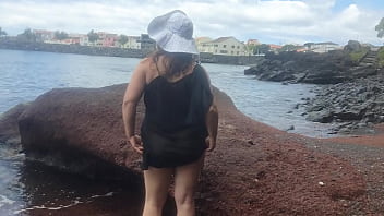 Preview 4 of Amrapali Dubey Porn Video - Curvy Lady Dresses up in Sexy Clothes,  Masturbates on the Beach and Photoshoot