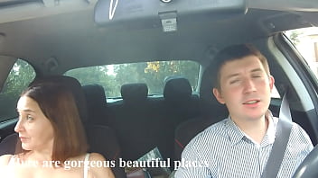 Preview 1 of Vhabi Fucked - Deepthroat in taxi Russian milf woman&#039_s reaction to harassment (Alina Tumanova)