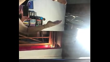 Preview 3 of Tube Bus Public - I LOVE DOING KINKY NAKED POSES IN THE MIRROR