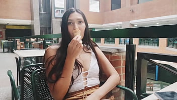Preview 3 of Techer Studient X - Meeting at the mall ends with a fuck at home with a stranger and a cute Latin girl