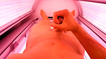 Preview 1 of Pantyhose Legs Mature Pics - cumshot in the solarium POV