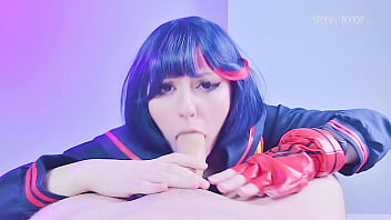 Preview 3 of Worldsex Vedios - Charming Ryuko Matoi drives naked teacher into a frenzy with deepthroat and throatpie skills