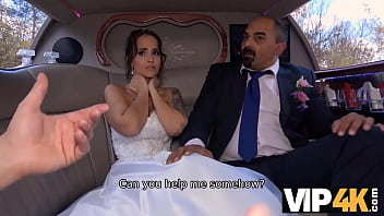 Preview 2 of Seachjuno Temple Little Bird - VIP4K. Bride permits husband to watch her having ass scored in limo
