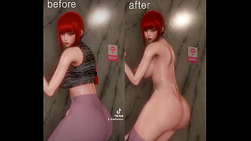Preview 4 of Mia Taxi Service - [R18 Tiktok] Chainsawman Makika Twrk Challenge Secret Account