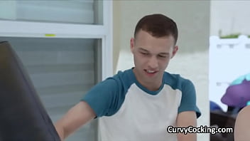 Preview 1 of Cherokee Xxx Anal - Big oily dick for busty blonde teen after workout