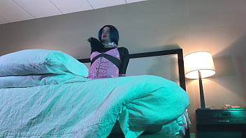 Preview 4 of Adik Rogol Mom - TS in Chastity Fucked Cowgirl Raw