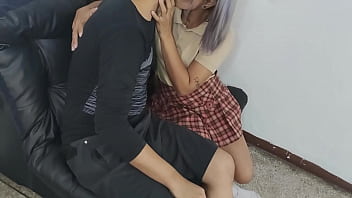 Preview 1 of Ms Cleoxxc - Colegiala Bien Caliente Me Pide Que La Folle Mientras No Hay Nadien En Casa Casi Nos Pillan Sus Padres