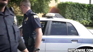 Preview 2 of Big Black Cock In Her Ass Xxx - Black guy gets nailed by two officers