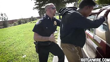 Preview 1 of Big Black Cock In Her Ass Xxx - Black guy gets nailed by two officers