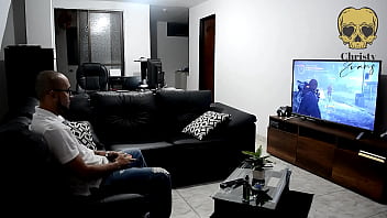 Preview 1 of Sex Good Pussy - My boyfriend plays PS4 and I play with his dick