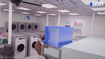 Preview 1 of Bukkake Tanja - Wonder Woman at laundry need some help