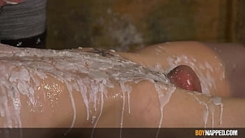 Preview 4 of Blak Japan Teen Xnxx - Bound Jesse Evans endures wax torment from deviant Leo Ocean