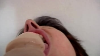 Preview 2 of Irena Orient - Titty slut fingers her pussy with a dildo while watching porn