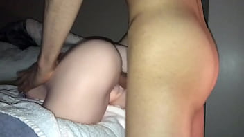 Preview 3 of Mauritian Valerie - Solo sex: teen humping and fucking silicone torso sextoy,  ends up cumming inside