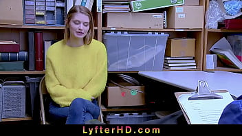 Preview 1 of Milf N Son Video - Nadya is a beautiful blonde,  thin and hot,  but she got into trouble,  as she was arrested and detained on suspicion of being a store thief