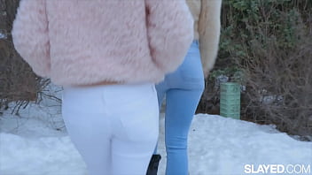 Preview 1 of Sxxne Va - SLAYED Snow Bunnies Mia And Alex Have Insatiable Appetites