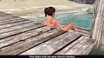 Preview 4 of Eating Armpits - English Audio Sex Story - Animated 3D cartoon porn video of a very cute girl sitting on the beach and maturbating with fingers and banana