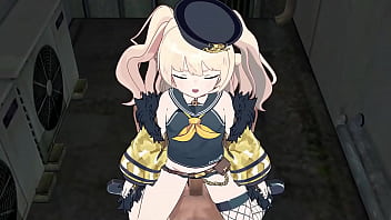 Preview 2 of Schoolgirl Uniform Anal Rape - MMD azurlane Bache sex in Dark Alleyway