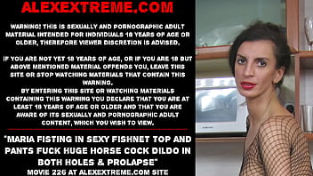 Preview 1 of Rile Fckas Mom - Maria Fisting huge dildo in both holes &amp_ prolapse