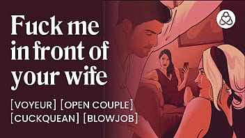 Preview 1 of Straight She Male - I fuck her in front of my wife and she watches us | Cuckold real couple | Please fuck my husband | Amateur blowjob