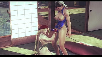 Preview 2 of Alexis Bokong Semok - Slut FIghter II (Chun Li and Cammy fighting in other way)
