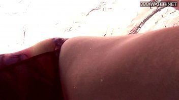 Preview 2 of Chilren Boy And Old Lady Sex - Emie Amfibia masturbates hard underwater