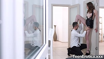 Preview 2 of Saraha Randall - Hot Date with Tall and Sexy Teen Vika Lita Ends with Cum in Her Mouth