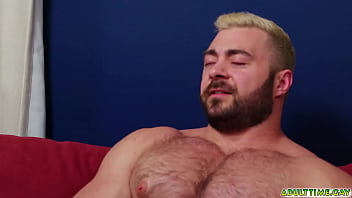 Preview 1 of Nacho Fast - Roommates Derek Bolt and Kane Fox jerking off together on the couch and ended up fucking all over the couch and cumming so much
