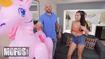 Preview 1 of Yum Asian - (Reyna De La Cruz) Transforms From A Shy Teen To A Cock Hungry Slut At The Sight Of (JMac&#039_s) Cock - Mofos