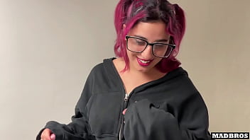 Preview 2 of Tia Lety - Hot Girl with Big Ass Fucked by 2 BBC in a&nbsp_Laundry room !!!