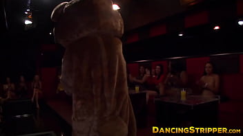 Preview 1 of Desi Kid Fuck Her Sis - Bachelorette CFNM party with horny girls fucking strippers
