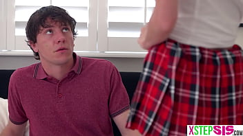 Preview 2 of Daughters Watch - Tiny stepsister teen Kyler Quinn wanted stepbros big cock inside of her