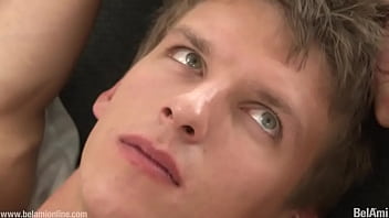 Preview 2 of Teen Brunette Gets Kinky - Sexy guy masturbating his BIG COCK
