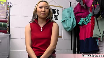 Preview 2 of Anal Sex Tow Gay - Cute eastern shoplifter ASIA LEE caught and now she is offering her tiny pussy