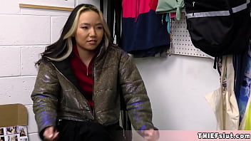 Preview 1 of Anal Sex Tow Gay - Cute eastern shoplifter ASIA LEE caught and now she is offering her tiny pussy