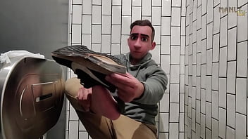 Preview 2 of Odia Sexvideocom - STEP GAY DAD - PUBLIC TOILET - The only thing stinker are his armpits and feet