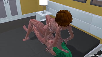 Preview 4 of Next To Sleep Husband - Redhead vs Strapon